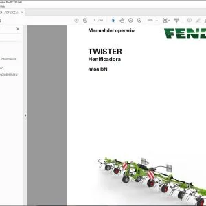 Fendt TWISTER Henificadora 6606 DN Manual del operario - PDF DOWNLOAD (Spanish)