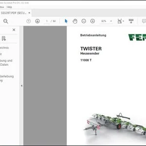 Fendt TWISTER Heuwender 11008 T Betriebsanleitung -  PDF DOWNLOAD (GERMAN)