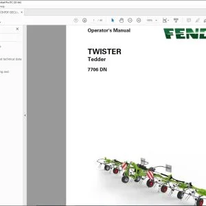 Fendt TWISTER Tedder 7706 DN Operator's Manual - PDF DOWNLOAD