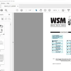 Kubota B2410 B2710 B2910 Tractor Workshop Manual - PDF DOWNLOAD