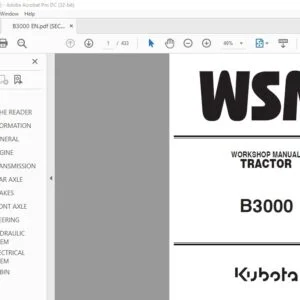 Kubota B3000 Tractor Workshop Manual - PDF DOWNLOAD