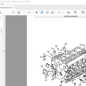 Kubota Bagger KX71-2 Alpha Ersatzteilkatalog Handbuch - PDF DOWNLOAD (German)