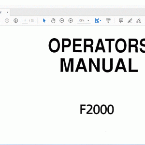 Kubota F2000 Front Mower Operators Manual - PDF DOWNLOAD
