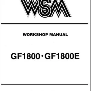 Kubota GF1800 GF1800E Workshop Service Manual - PDF DOWNLOAD