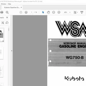 Kubota Gasoline Engine WG750-B Workshop Manual - PDF DOWNLOAD