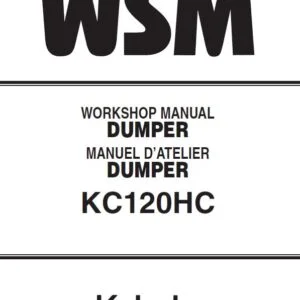 Kubota KC120HC Dumper Workshop Manual - PDF DOWNLOAD