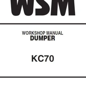 Kubota KC70 Dumper Workshop Manual - PDF DOWNLOAD