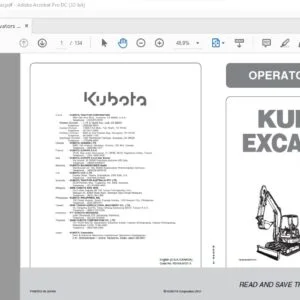 Kubota KX040-4 Excavator Operator's Manual - PDF DOWNLOAD