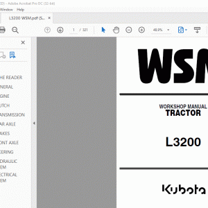 Kubota L3200 Tractor Workshop Manual - PDF DOWNLOAD