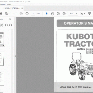 Kubota L3240·L3540·L3940 L4240·L4740·L5040 L5240·L5740 Tractor Operator's Manual - PDF DOWNLOAD