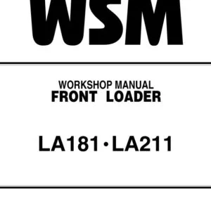 Kubota LA181 • LA211 Front Loader Workshop Manual - PDF DOWNLOAD
