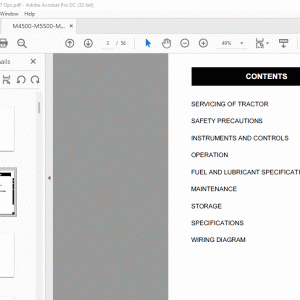 Kubota M4500 M4500DT M5500 M5500DT M7500 M7500DT Tractor Operator's Manual - PDF DOWNLOAD