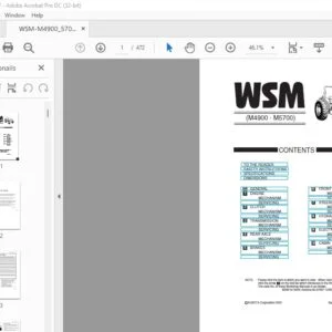 Kubota M4900 M5700 Tractor Workshop Manual - PDF DOWNLOAD
