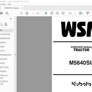 Kubota M5640SU Tractor Workshop Manual - PDF DOWNLOAD