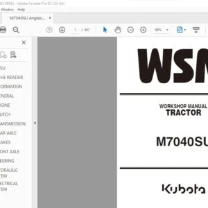 Kubota M7040SU Tractor Workshop Manual - PDF DOWNLOAD