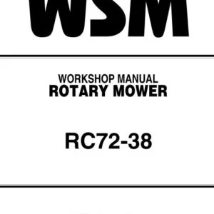 Kubota RC72-38 Rotary Mower Workshop Manual - PDF DOWNLOAD