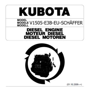 Kubota V1505-E3B-EU-Schaffer Diesel Engine Illustrated Parts List Manual - PDF DOWNLOAD
