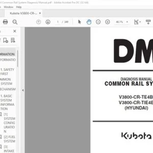 Kubota V3800-CR-TE4B V3800-CR-TIE4B Common Rail System Diagnosis Manual - PDF DOWNLOAD