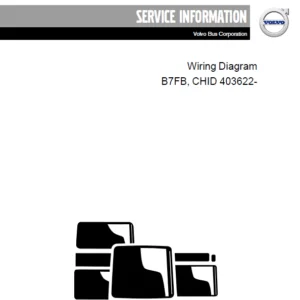 Volvo B7FB CHID 403622 Wiring Diagram Manual - PDF DOWNLOAD