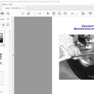 Volvo VN VHD Maintenance & Engine Operator's Manual - PDF DOWNLOAD