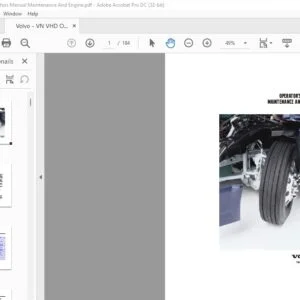 Volvo VN VHD Maintenance & Engine Operator's Manual PV776-20707967 - PDF DOWNLOAD