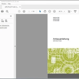 CLAAS ARION 500 600 800 GPS PILOT FLEX  Anbauanleitung Fitting Instructions Manual_DE_EN_FR_ES-IT_RU