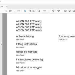 CLAAS AXION 900 ATP ready 800 ATP ready 600 ATP ready 500 ATP ready Fitting Instructions Manual_DE_EN_FR_ES_IT_RU