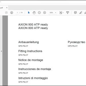 CLAAS AXION 900 ATP ready AXION 800 ATP ready GPS PILOT Fitting Instructions Manual_DE_EN_FR_ES_IT_RU