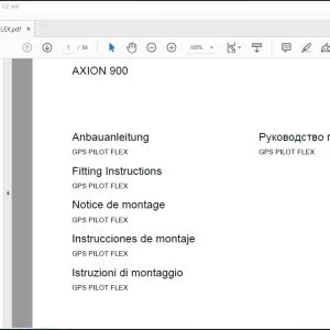 CLAAS AXION 900 GPS PILOT FLEX Fitting Instructions Manual_DE_EN_FR_ES_IT_RU - PDF