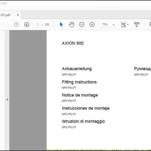 CLAAS AXION 900 GPS PILOT Fitting Instructions Manual_DE_EN_FR_ES_IT_RU -  PDF DOWNLOAD