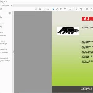 CLAAS Baler QUADRANT 2200 TURBOFAN INSTALLATION INSTRUCTIONS Manual_DE_EN_FR_IT_RU -  PDF DOWNLOAD