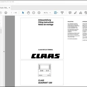 CLAAS Balers QUADRANT 1200 CLAAS-REFLEX-TERMINAL Fitting Instructions Manual_DE_EN_FR - PDF DOWNLOAD