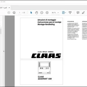 CLAAS Balers QUADRANT 1200 CLAAS-REFLEX-TERMINAL Montage-Handleiding _ES_IT_RU - PDF DOWNLOAD
