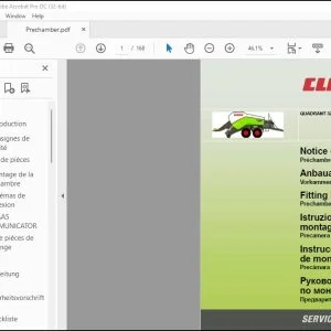 CLAAS Balers QUADRANT 3200 Prechamber Fitting Instructions Manual_FR_EN_DE_ES_IT_RU -  PDF