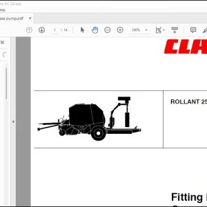 CLAAS Balers ROLLANT 255 UNIWRAP Grease pump Fitting Instructions Manual_DE_EN -  PDF DOWNLOAD