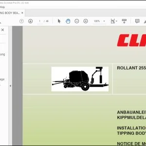 CLAAS Balers ROLLANT 255 UNIWRAP TIPPING BODY BEARINGS INSTALLATION INSTRUCTIONS Manual_DE_EN_FR -  PDF DOWNLOAD