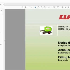 CLAAS Balers ROLLANT 340 354 - 354 RC 355 RC - 355 RC Comfort Bale chute Fitting Instructions Manual_DE_EN_FR - PDF DOWNLOAD
