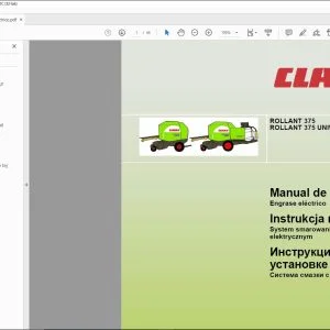 CLAAS Balers ROLLANT 375 ROLLANT 375 UNIWRAP Engrase eléctrico Manual de montaje_DE_PO_RU - PDF DOWNLOAD