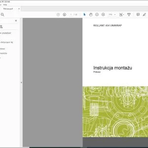 CLAAS Balers ROLLANT 454 UNIWRAP Półosie Instrukcja montażu Manual - PDF DOWNLOAD (Polish)
