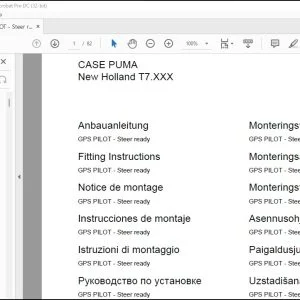 CLAAS CASE PUMA New Holland T7.XXX GPS PILOT - Steer ready Fitting Instructions Manual_DE_EN_FR_ES_IT_RU - PDF DOWNLOAD