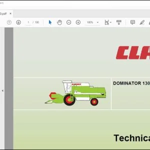 CLAAS COMBIENES DOMINATOR 130 Hydraulic SYSTEM TECHINCAL MANUAL - PDF DOWNLOAD