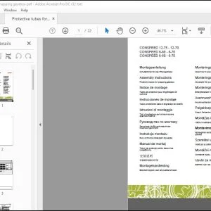 CLAAS COMBINE CONSPEED 12-75 - 12-70 8-80 - 8-70  6-80 - 6-70 Protective tubes for snapping gearbox Assembly instructions Manual_DE_EN_FR_RU_IT_ES