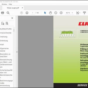 CLAAS COMBINE CONSPEED 8  6 LINEAR Maize auger Fitting Instructions Manual_DE_EN_FR_RU_IT_ES - PDF DOWNLOAD