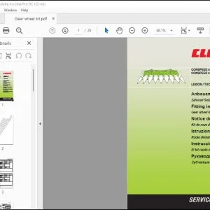 CLAAS COMBINE CONSPEED 8 LINEAR CONSPEED 6 LINEAR LEXION  TUCANO Gear wheel kit Fitting Instructions Manual_DE_EN_FR_RU_IT_ES