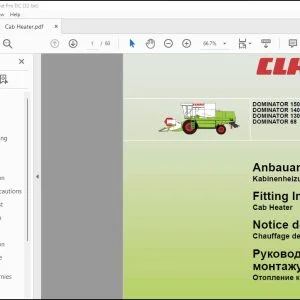 CLAAS COMBINE DOMINATOR 150 140 130 68 Cab Heater Assembly instructions Manual_DE_EN_FR_RU - PDF DOWNLOAD