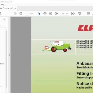 CLAAS COMBINE DOMINATOR 150 140 130 68 Straw chopper Assembly instructions Manual_DE_EN_FR - PDF DOWNLOAD