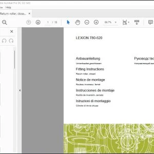 CLAAS COMBINE LEXION 780-620 Return roller closed Fitting Instructions Manual_DE_EN_FR_RU_IT_ES - PDF DOWNLOAD
