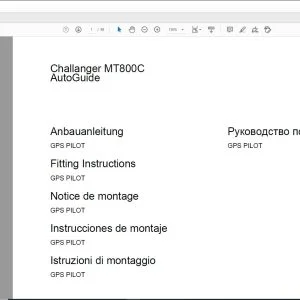 CLAAS Challanger MT800C AutoGuide GPS PILOT Fitting Instructions Manual_DE_FR_EN_ES_IT_RU - PDF  DOWNLOAD