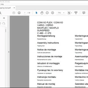 CLAAS Combine CONVIO FLEX  CONVIO VARIO  CERIO MAXFLEX  MAXFLO SUNSPEED C 490 - C 370 Fitting Instructions Manual_DE_FR_EN_ES_IT_RU -  PDF DOWNLOAD