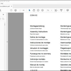 CLAAS Combine CONVIO Rape feed augers Assembly instructions Manual_DE_FR_EN_ES_IT_RU  - PDF DOWNLOAD